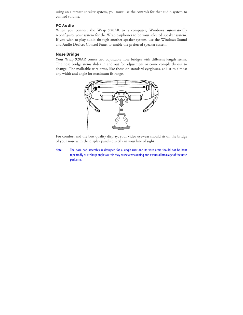 Vuzix Wrap 920AR User Manual | Page 32 / 101