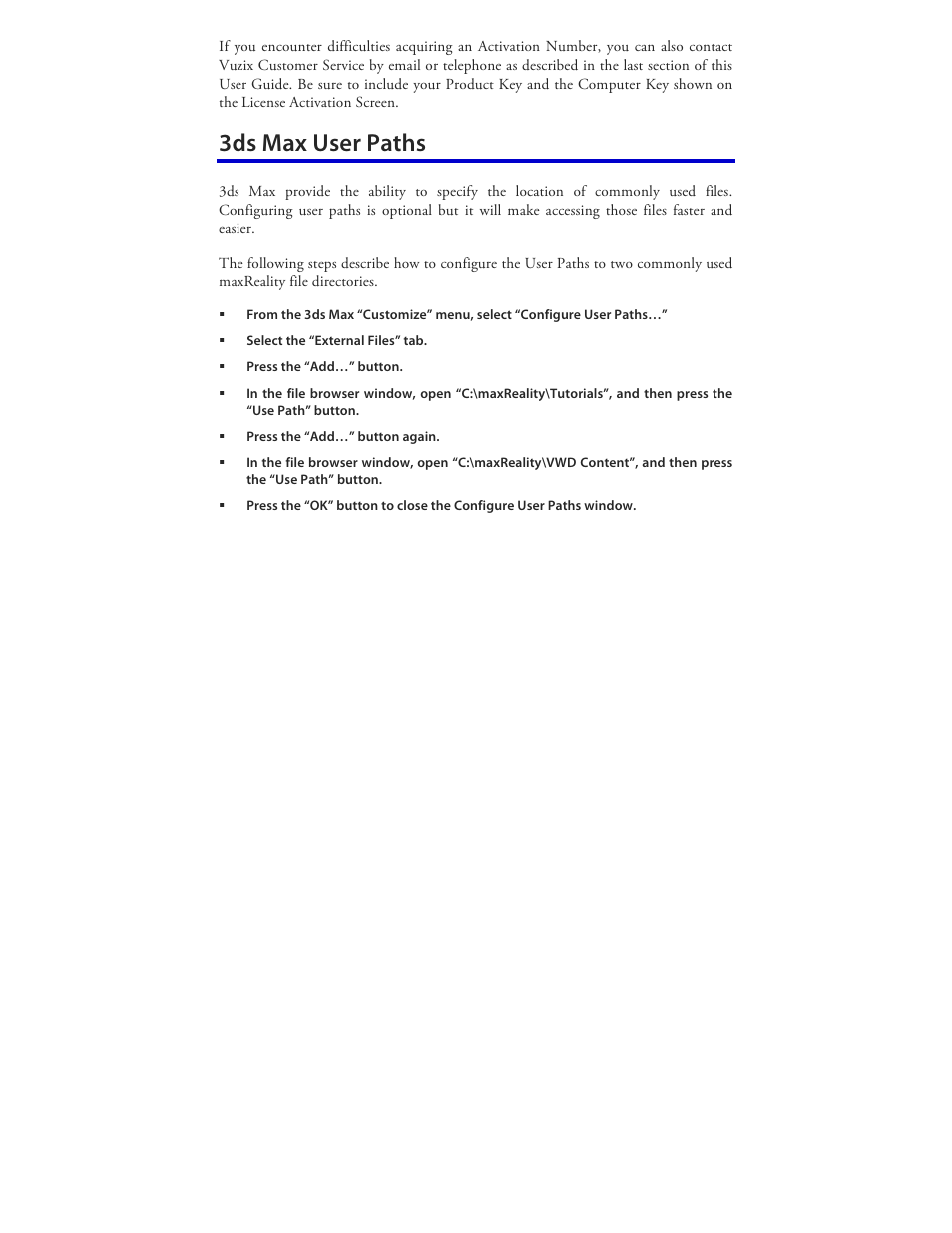 3ds max user paths | Vuzix Wrap 920AR User Manual | Page 56 / 101
