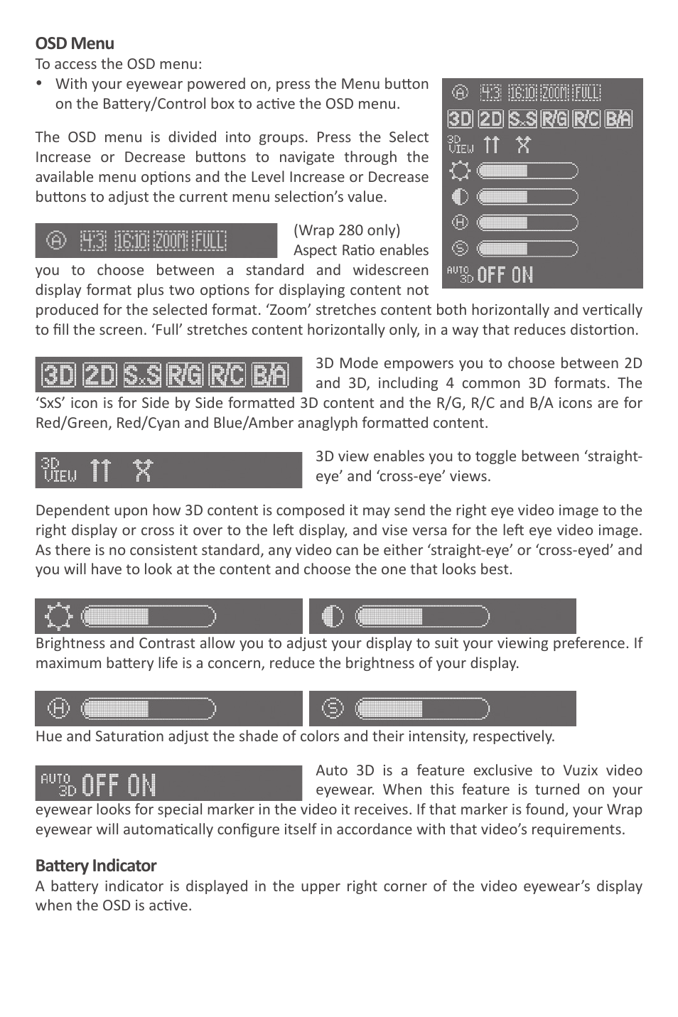 Vuzix Wrap Video Eyewear User Manual | Page 5 / 48