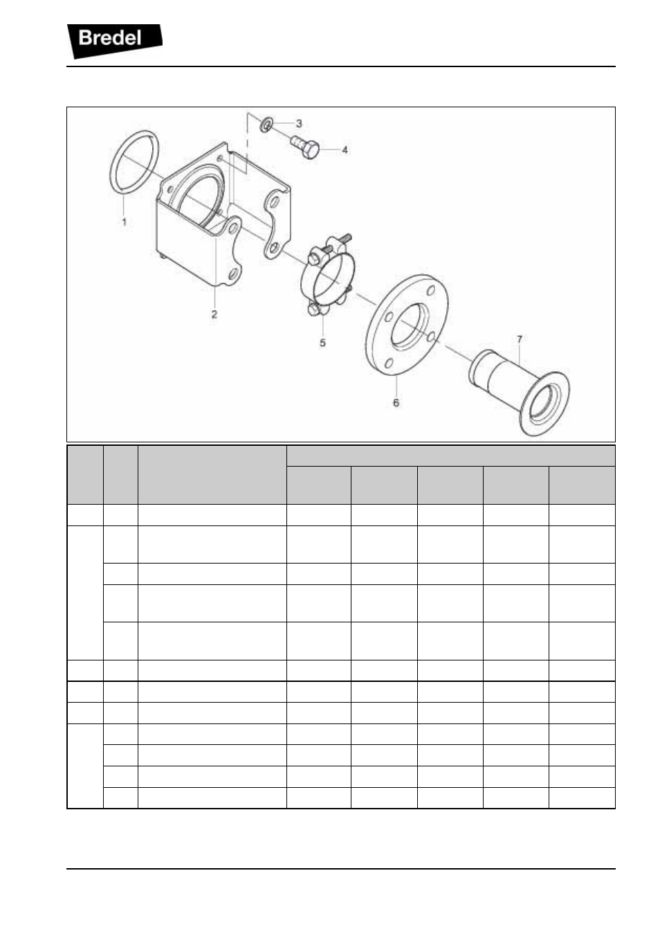 6 flange assembly | Watson-Marlow Bredel 40 User Manual | Page 69 / 76