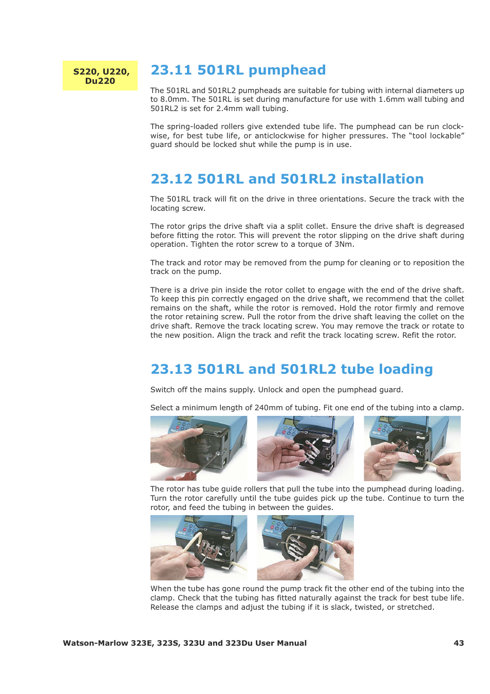 Watson-Marlow 323Du User Manual | Page 43 / 48