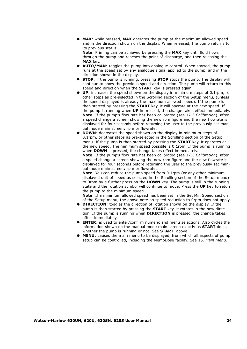 Watson-Marlow 620U User Manual | Page 24 / 100