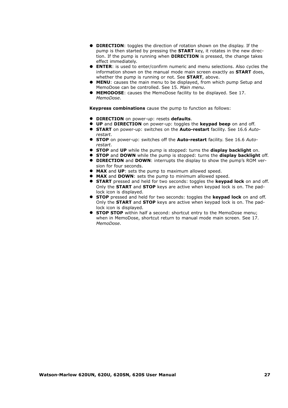 Watson-Marlow 620U User Manual | Page 27 / 100