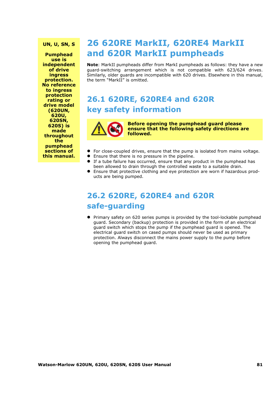 Watson-Marlow 620U User Manual | Page 81 / 100