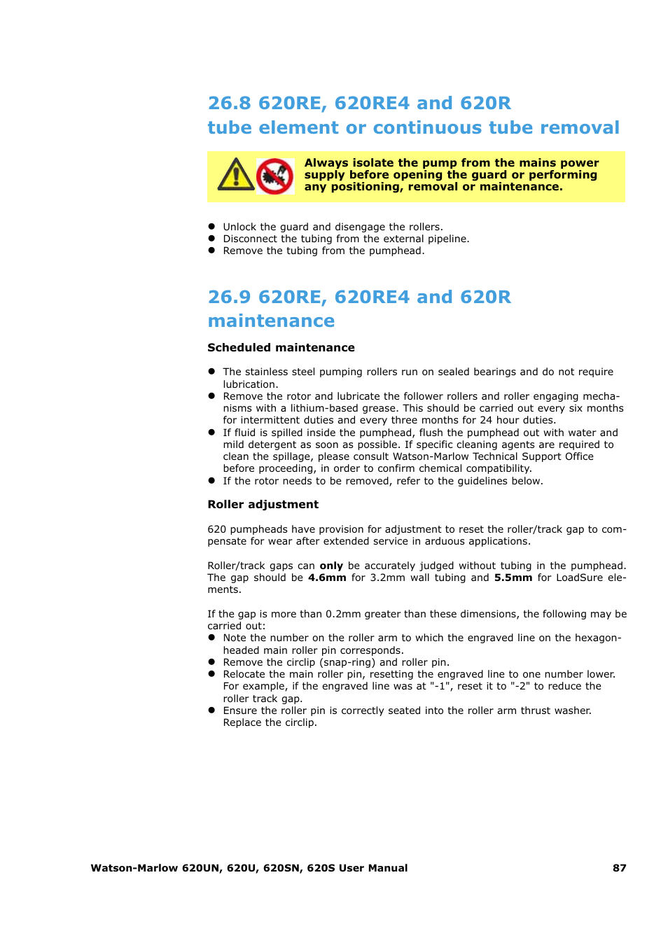 Watson-Marlow 620U User Manual | Page 87 / 100