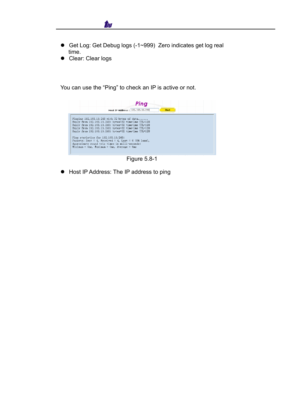Ping | Welltech WellBG 5800 V.1.3 User Manual | Page 36 / 50