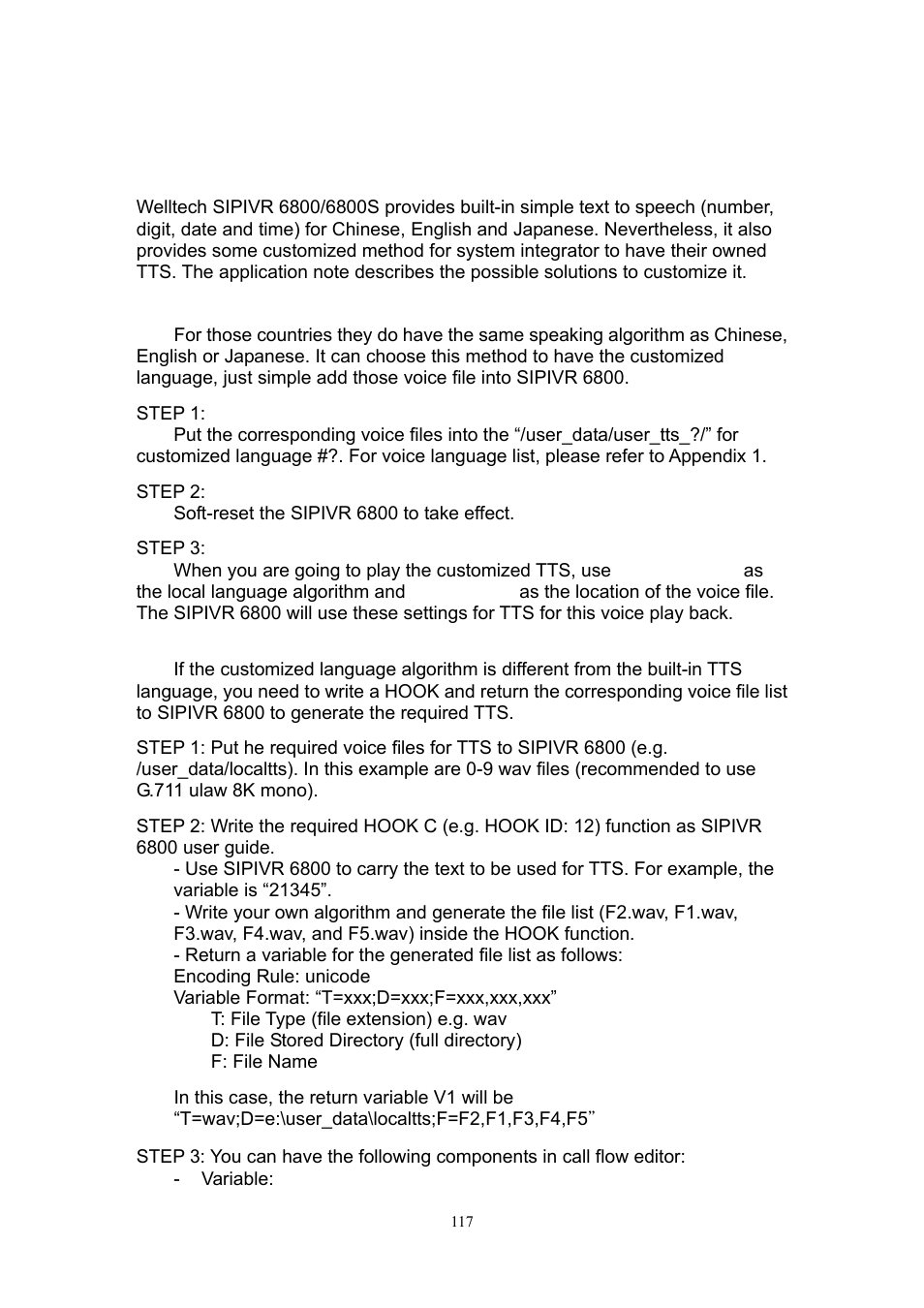 Welltech SIPIVR 6800GS V.2.1 User Manual | Page 118 / 129