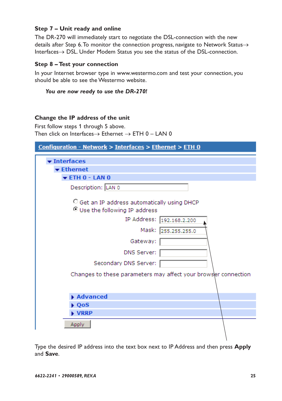 Westermo DR-270 User Manual | Page 25 / 28