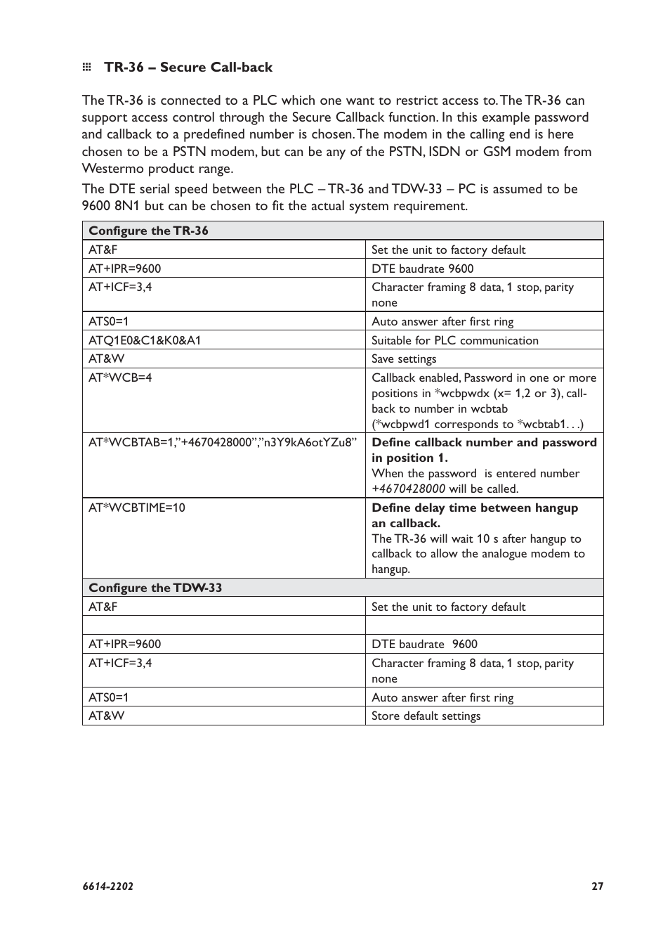 Westermo TR-36 User Manual | Page 27 / 36