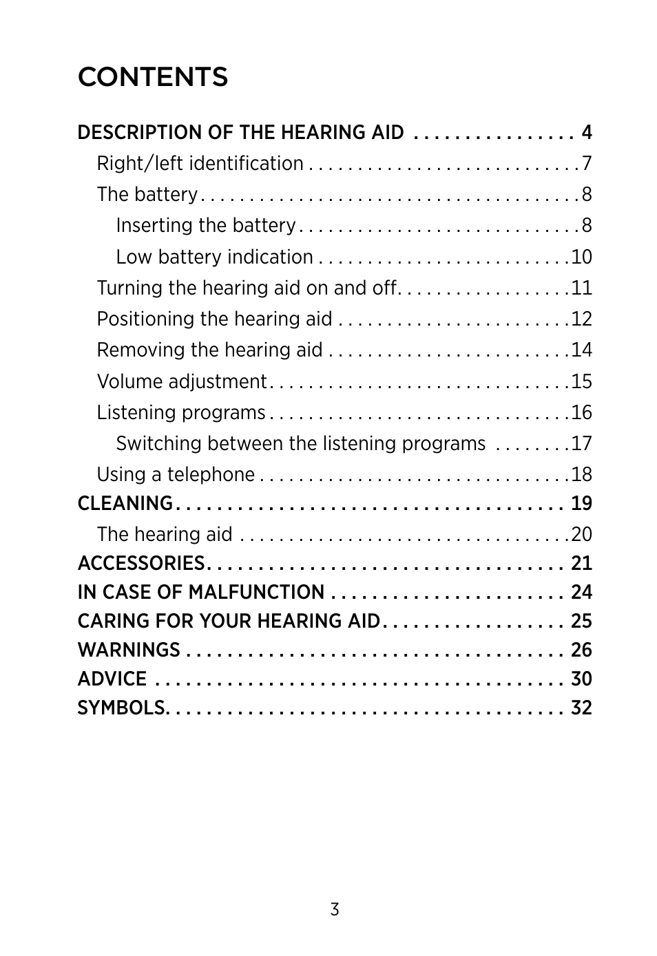 Widex BV-38 User Manual | Page 3 / 36