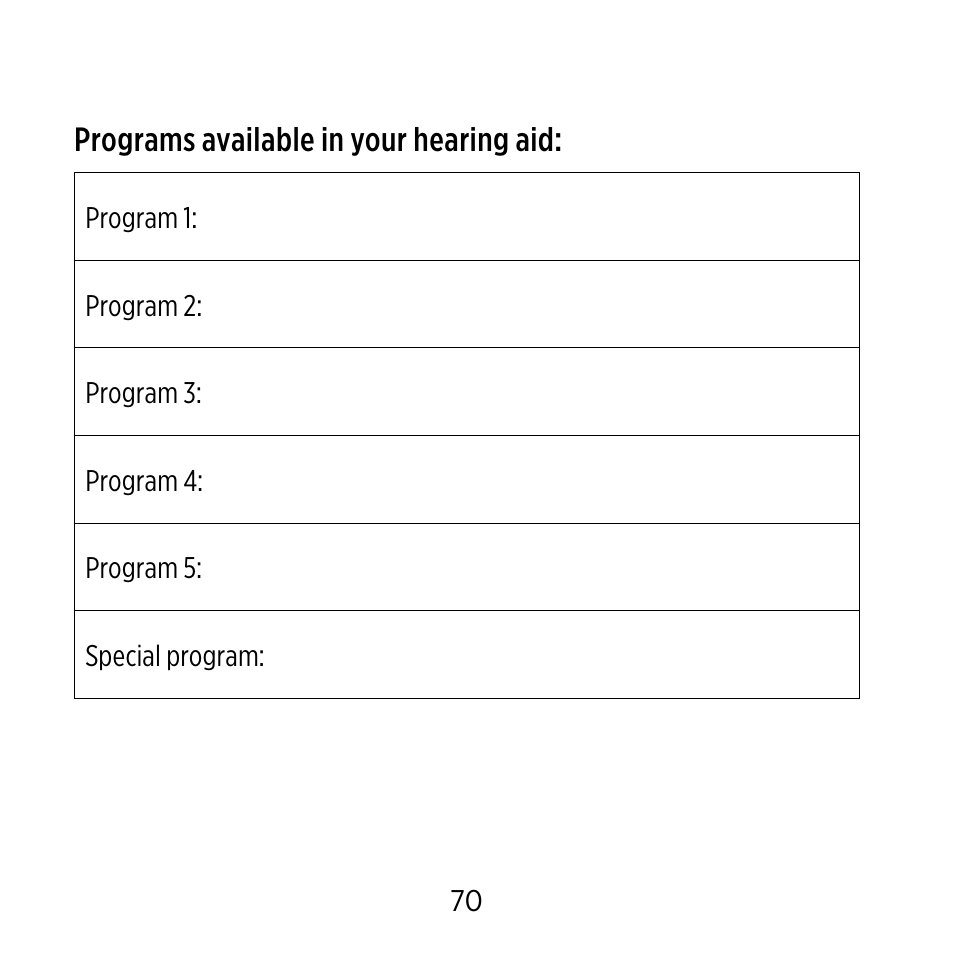 Widex C-9 User Manual | Page 70 / 76