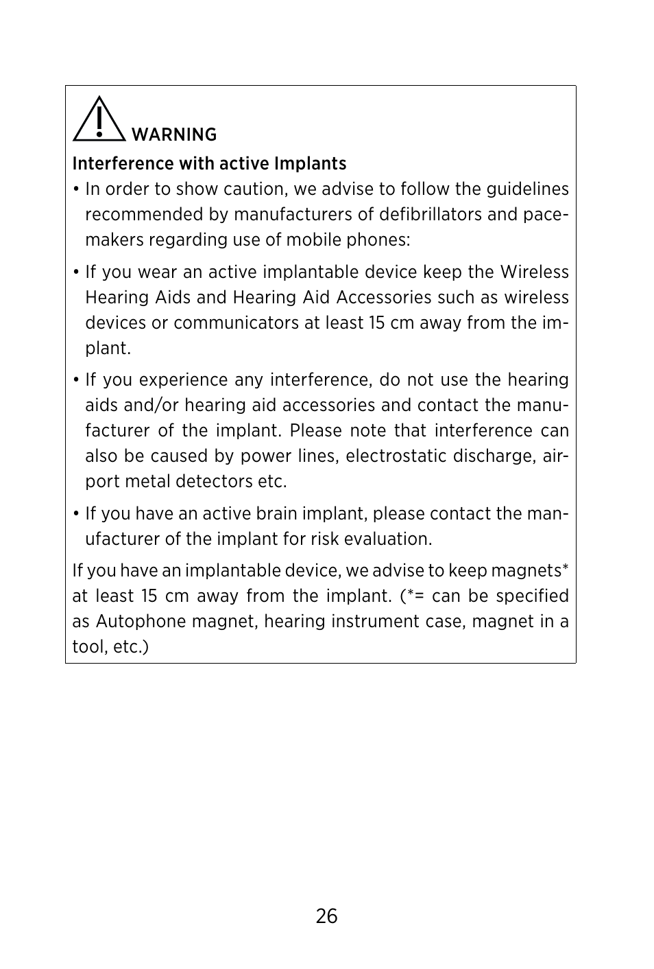 Widex TV-DEX User Manual | Page 26 / 40