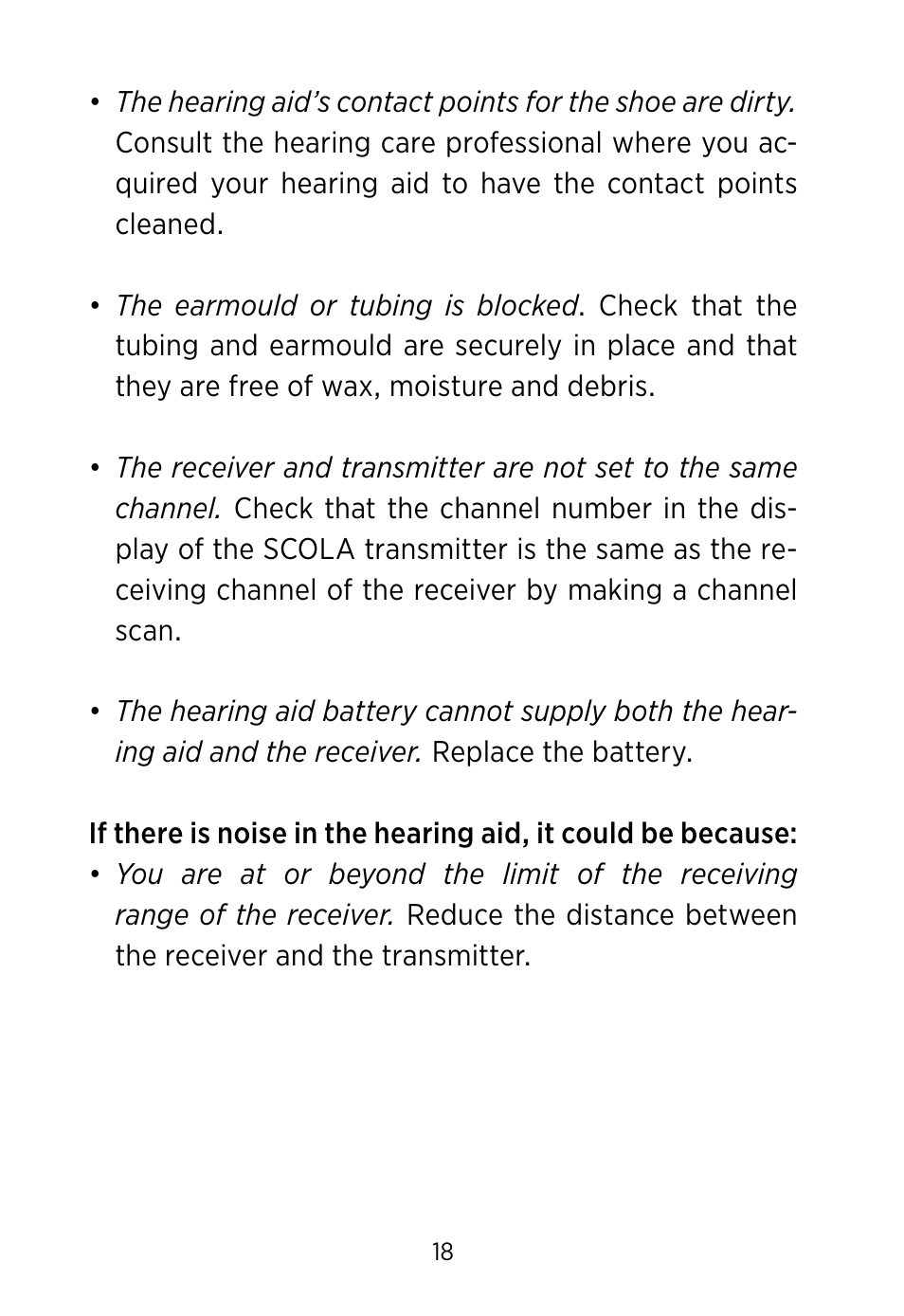 Widex SCOLA FLEX User Manual | Page 18 / 36