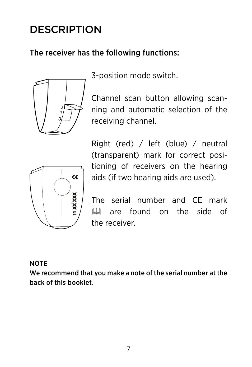 Description | Widex SCOLA FLEX User Manual | Page 7 / 36