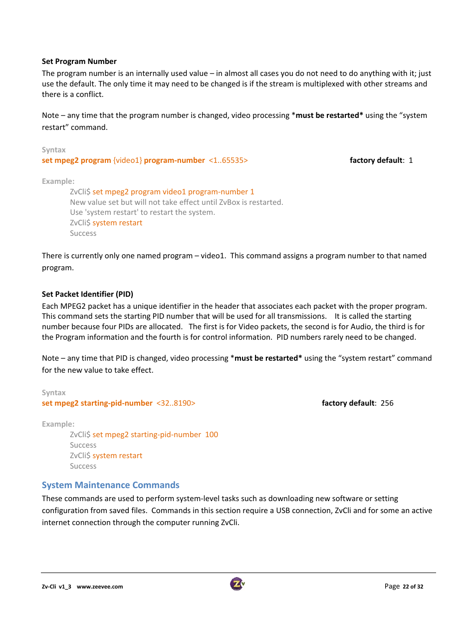 ZeeVee ZvCli User Manual User Manual | Page 22 / 32