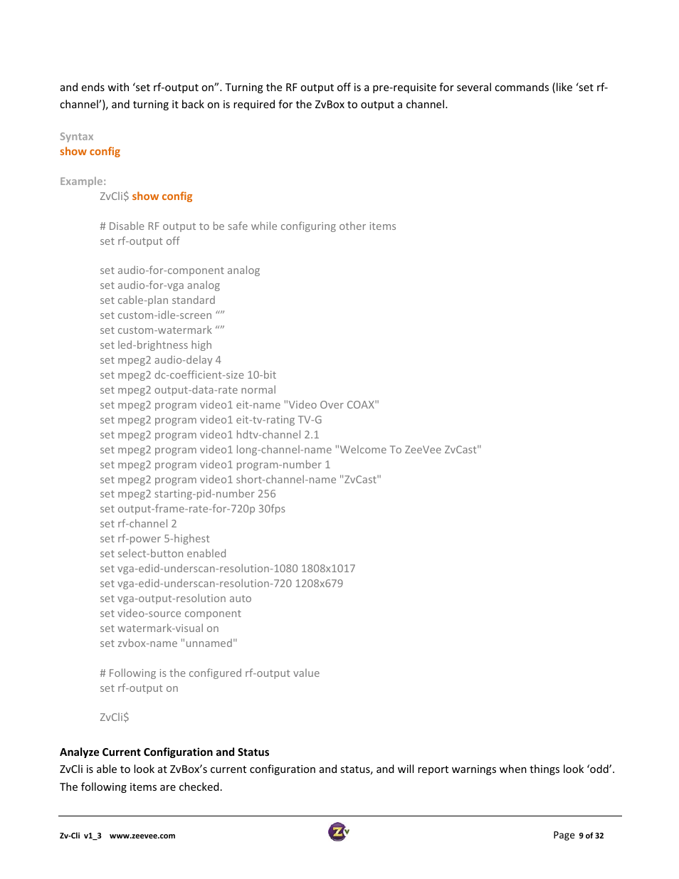 ZeeVee ZvCli User Manual User Manual | Page 9 / 32