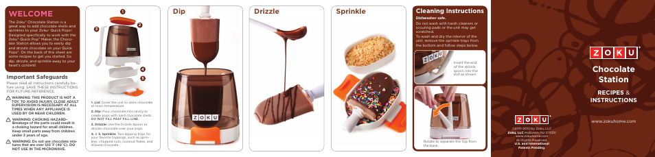 Zoku CHOCOLATE STATION User Manual | 2 pages