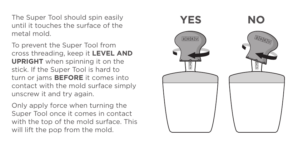 Yes no | Zoku SUPER TOOL User Manual | Page 2 / 2