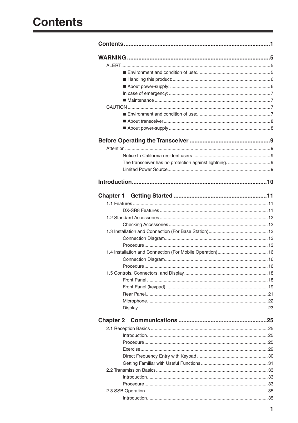 Alinco DR-SR8 User Manual | Page 3 / 97