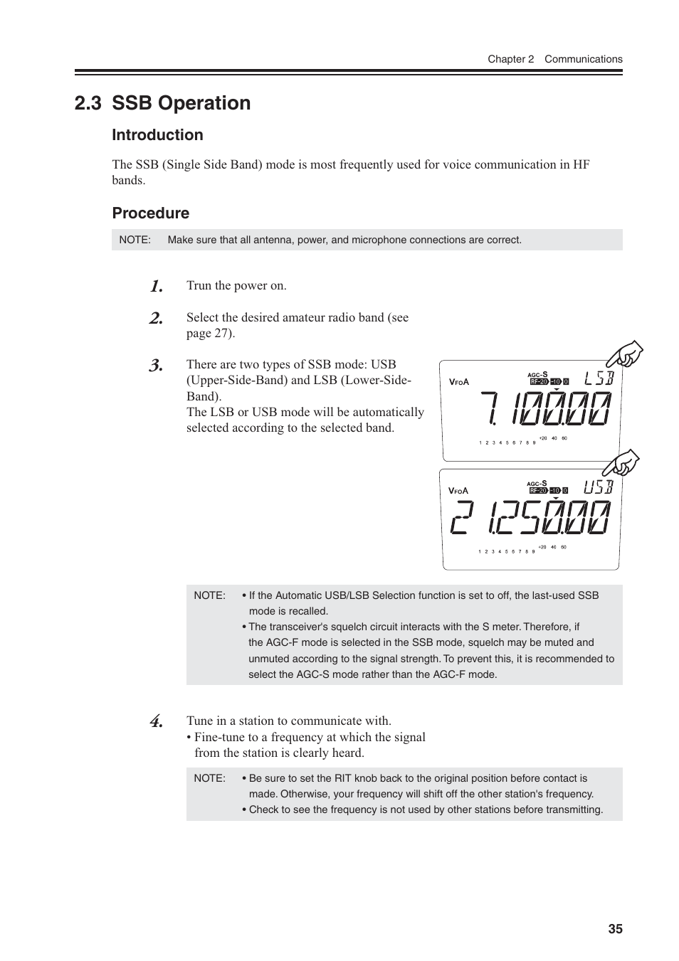 3 ssb operation, Introduction, Procedure | Alinco DR-SR8 User Manual | Page 37 / 97