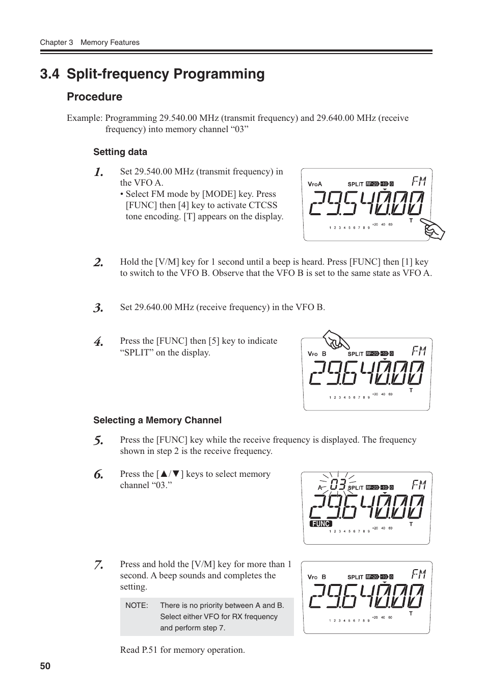 4 split-frequency programming | Alinco DR-SR8 User Manual | Page 52 / 97