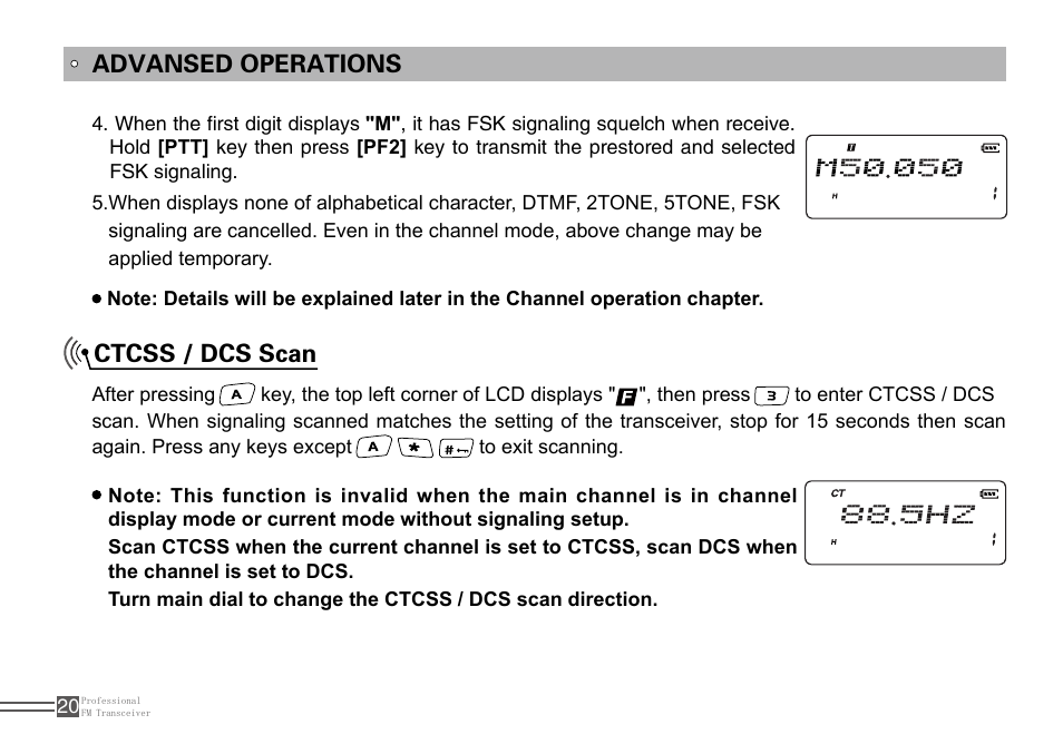 Ctcss / dcs scan advansed operations | Alinco DJ-100 User Manual | Page 37 / 78