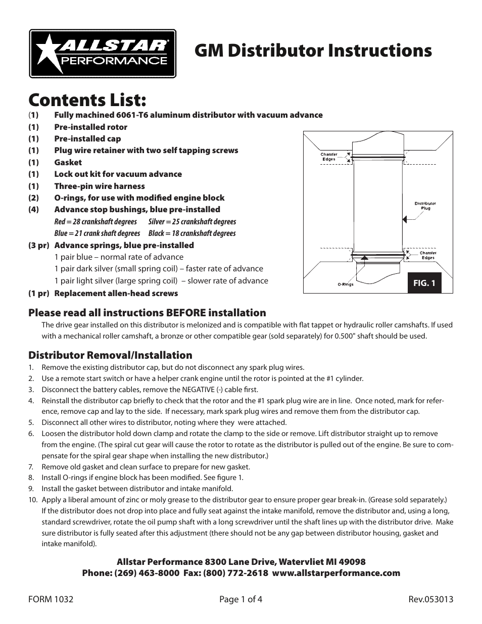 Allstar Performance ALL81222 User Manual | 4 pages