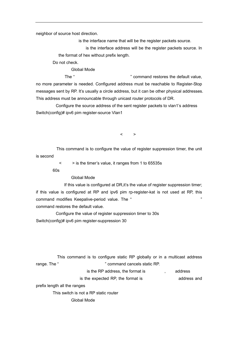 15 ipv6 pim register-suppression, 16 ipv6 pim rp-address | Accton Technology ES4626 User Manual | Page 703 / 853