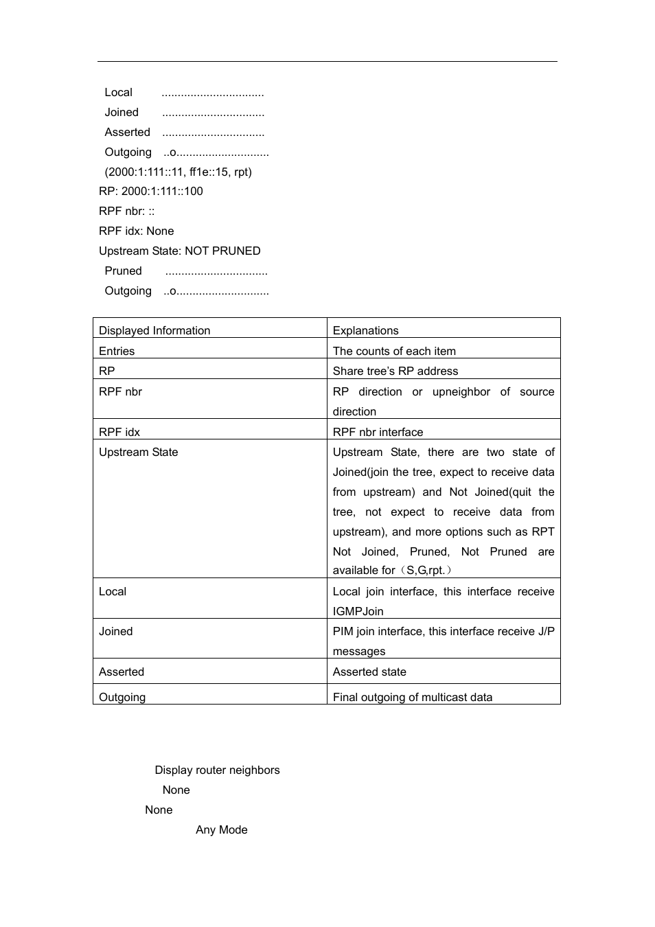 12 show ipv6 pim neighbor | Accton Technology ES4626 User Manual | Page 713 / 853