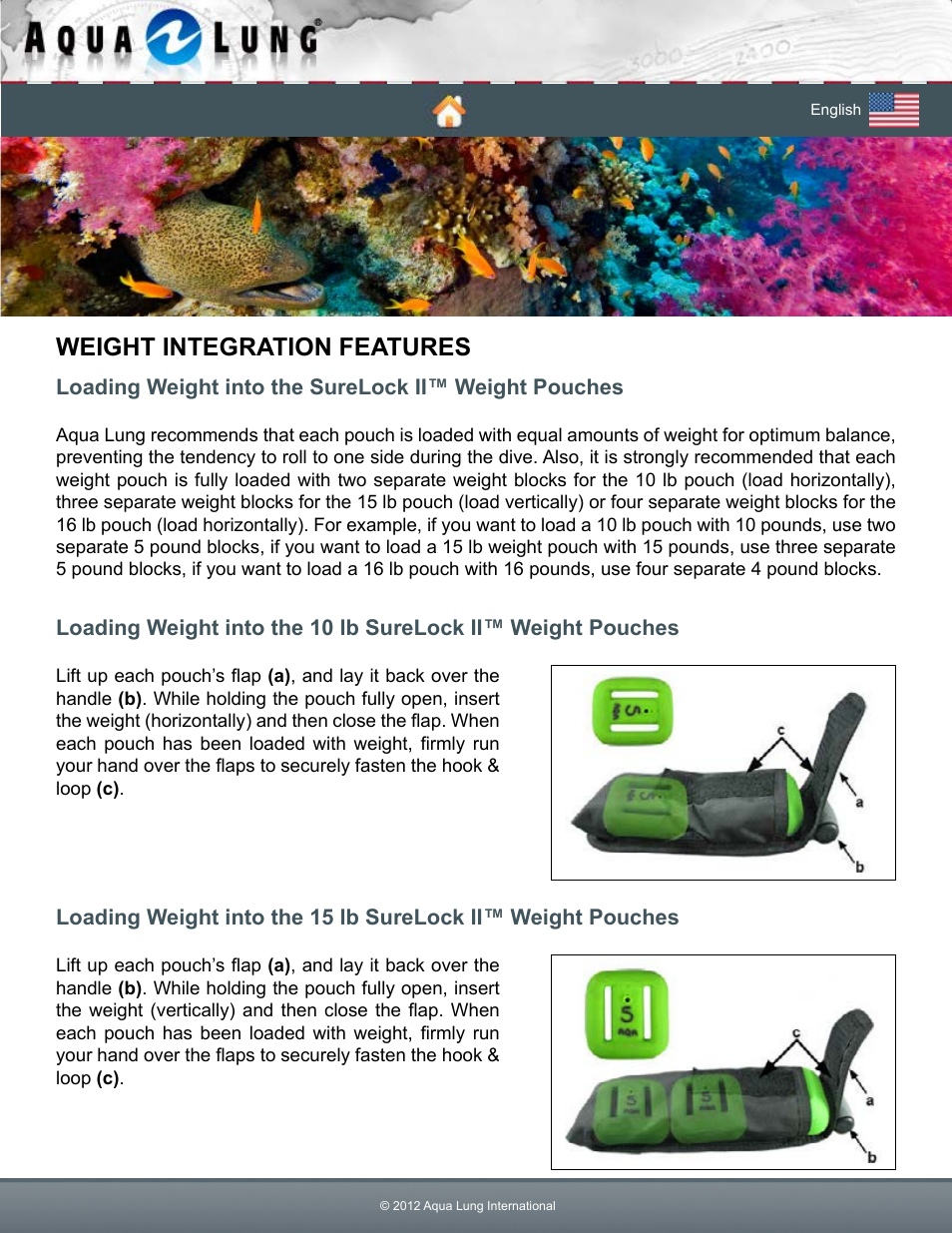 Weight integration features | Aqua Lung Pearl BC User Manual | Page 22 / 34