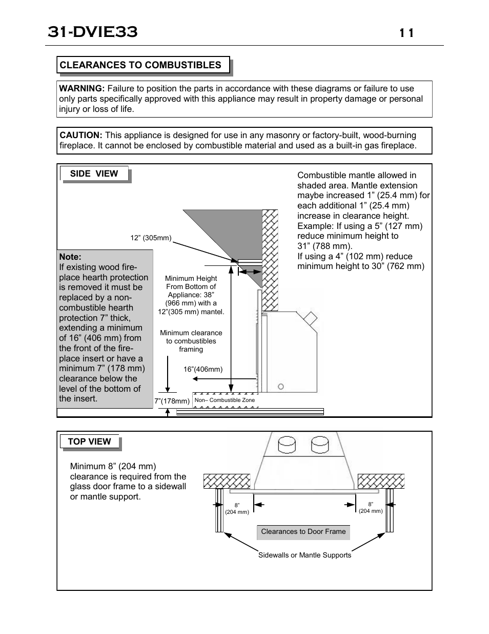Dvie33 | Archgard 31-DVIE33N User Manual | Page 11 / 48