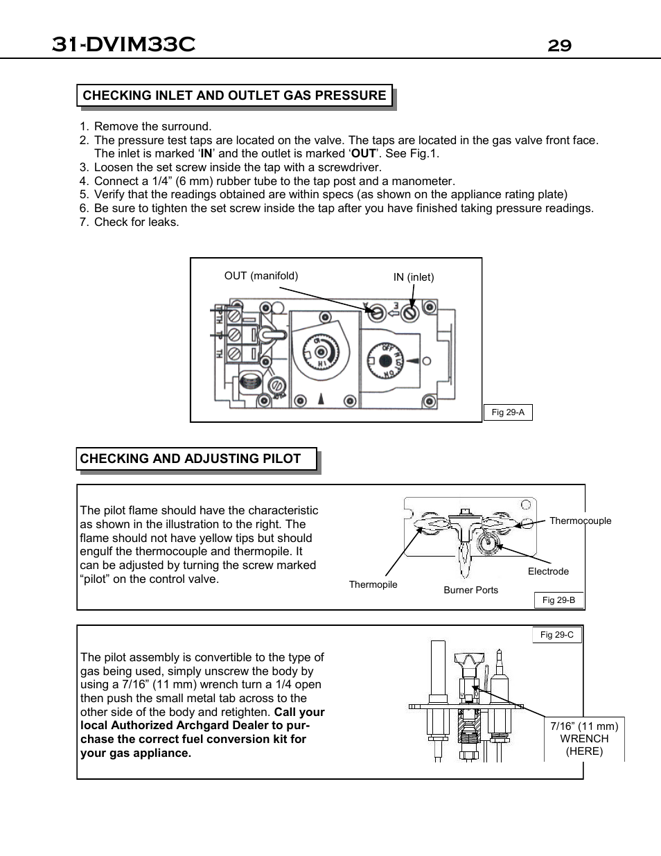 Dvim33c | Archgard 31-DVIM33C User Manual | Page 29 / 40