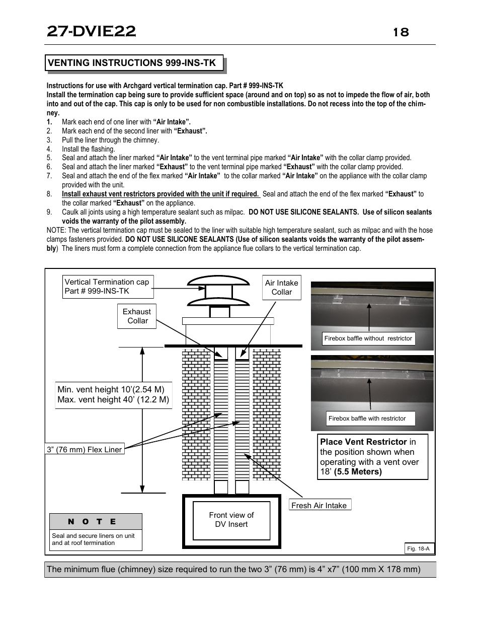 Dvie22 | Archgard 27-DVIE22N User Manual | Page 18 / 48