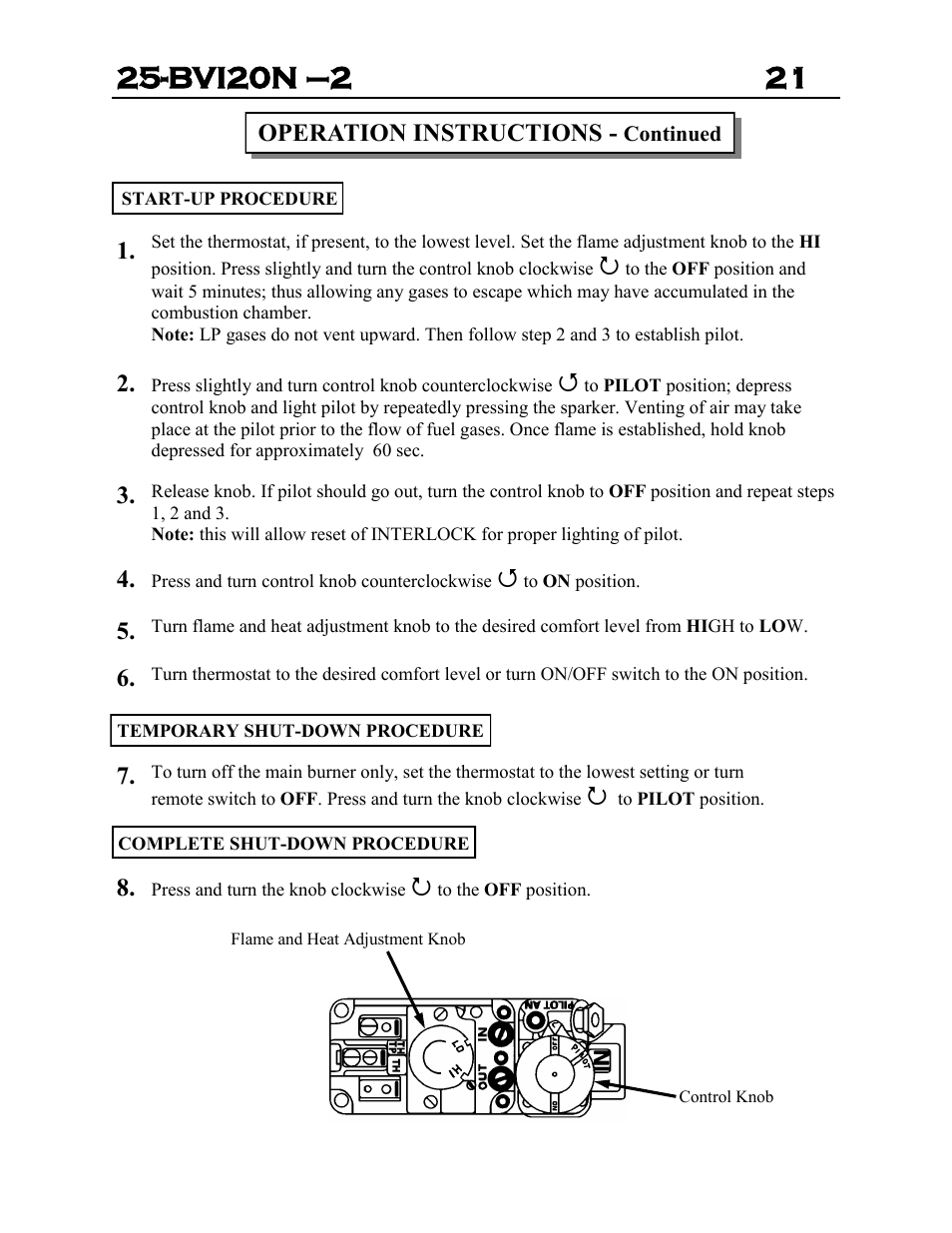 Archgard 25-BVI20N-2 User Manual | Page 21 / 43