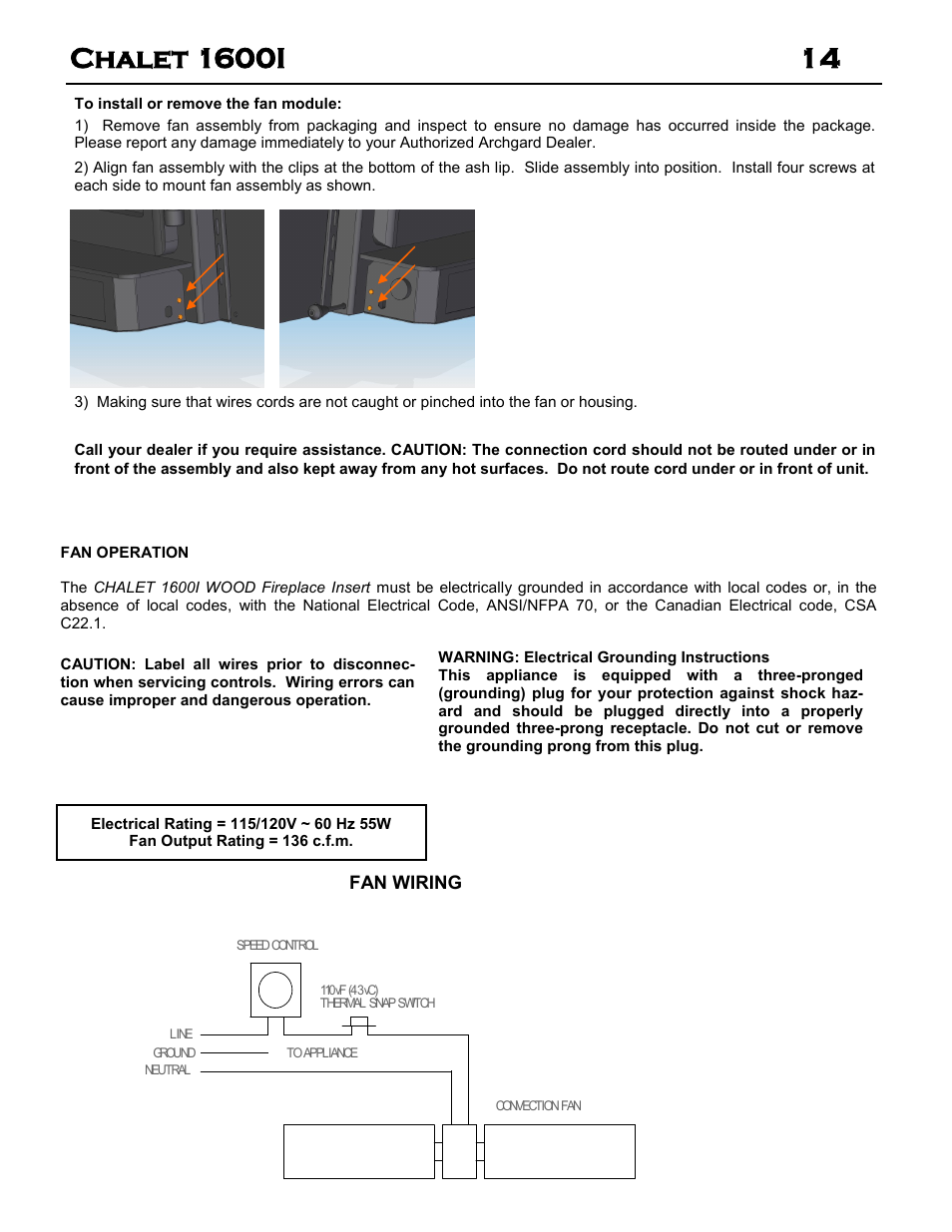 Archgard 60-1600I User Manual | Page 14 / 28