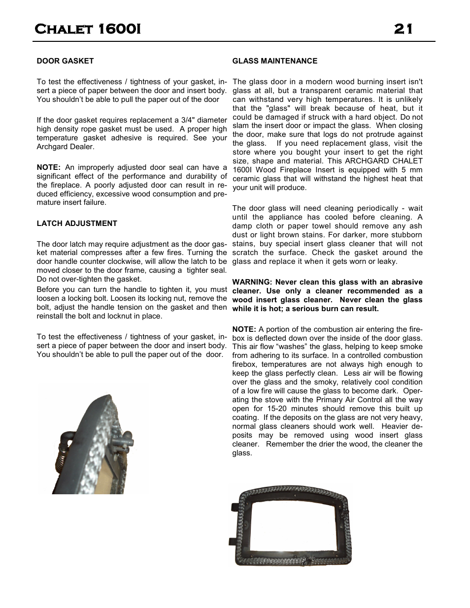 Archgard 60-1600I User Manual | Page 21 / 28