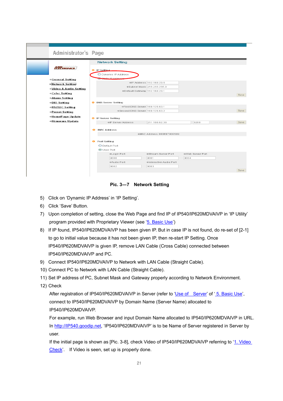 ARM Electronics IP540_620MDVANVP User Manual | Page 21 / 67