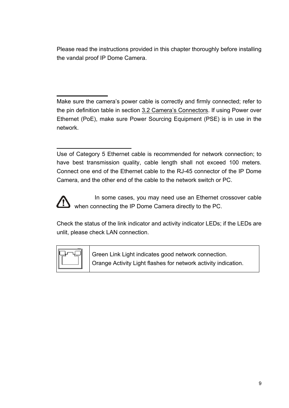 Installation, 1 power and ethernet cable connection | ARM Electronics MP13DVPDN User Manual | Page 10 / 77