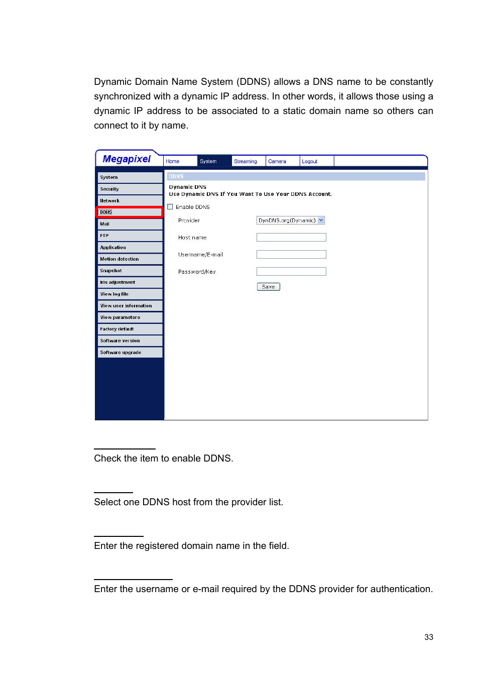 4 ddns | ARM Electronics MP13DVPDN User Manual | Page 34 / 77