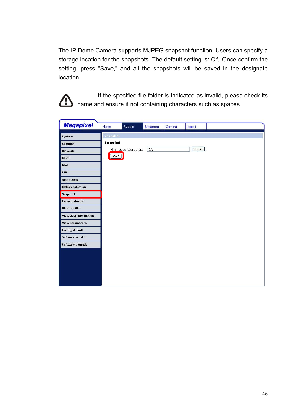9 snapshot | ARM Electronics MP13DVPDN User Manual | Page 46 / 77