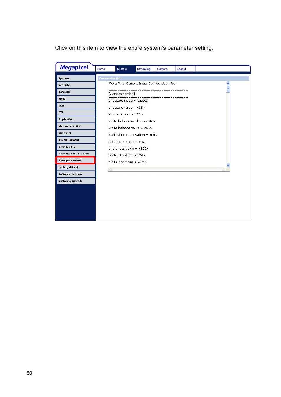 13 view parameters | ARM Electronics MP13DVPDN User Manual | Page 51 / 77