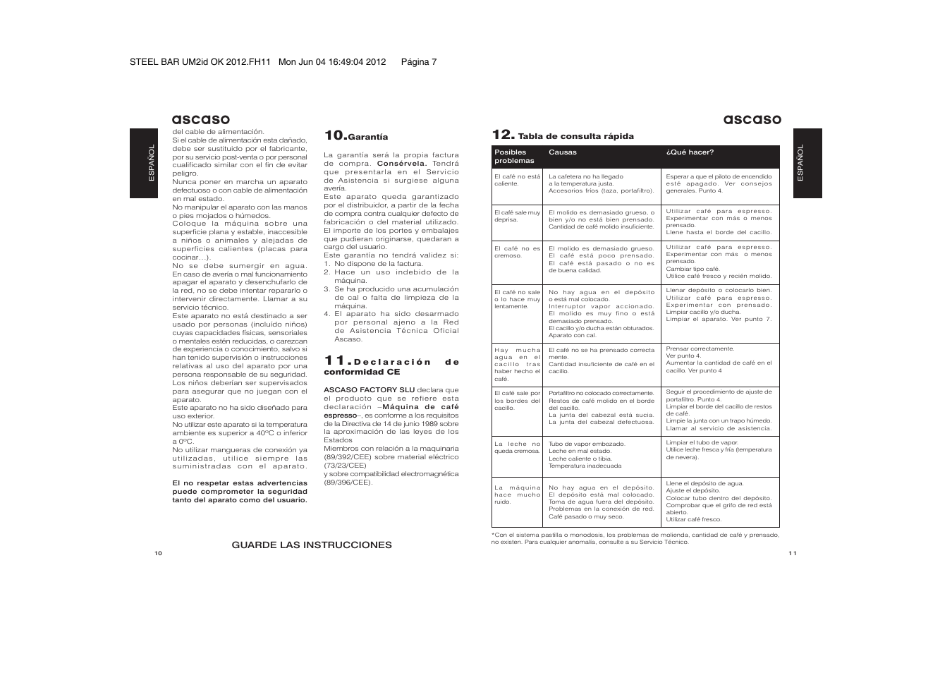 Ascaso | Ascaso Steel BAR User Manual | Page 7 / 12
