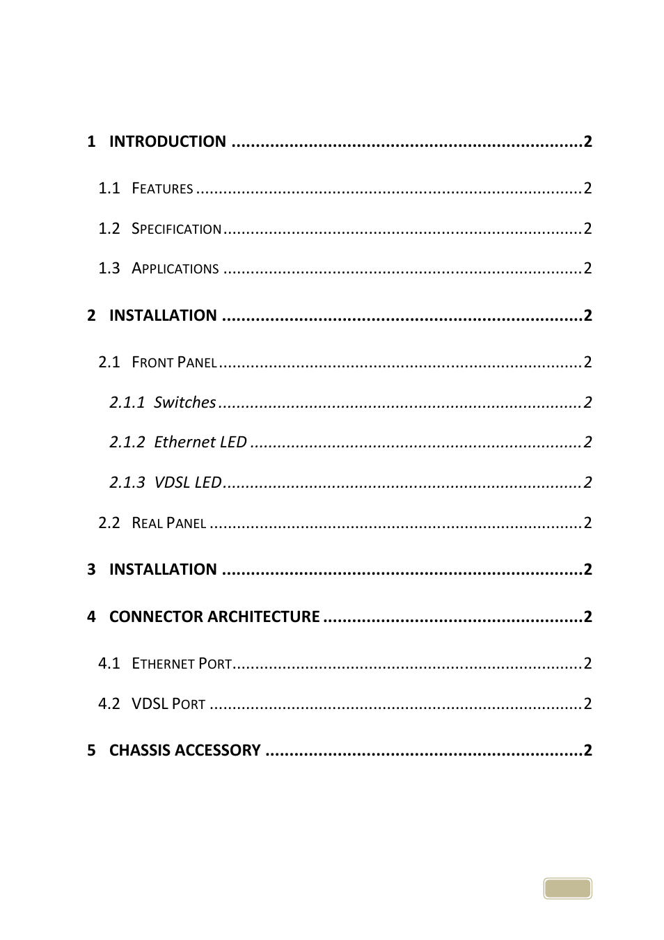 ATL Telecom Proscend 100 VDSL2 LAN Extender User Manual | Page 2 / 14