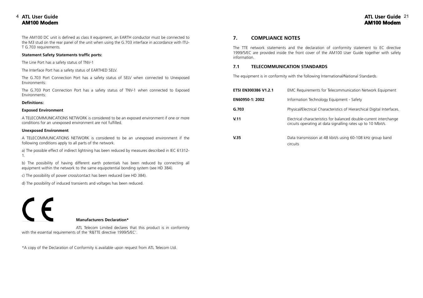 ATL Telecom AM100 User Manual | Page 4 / 12