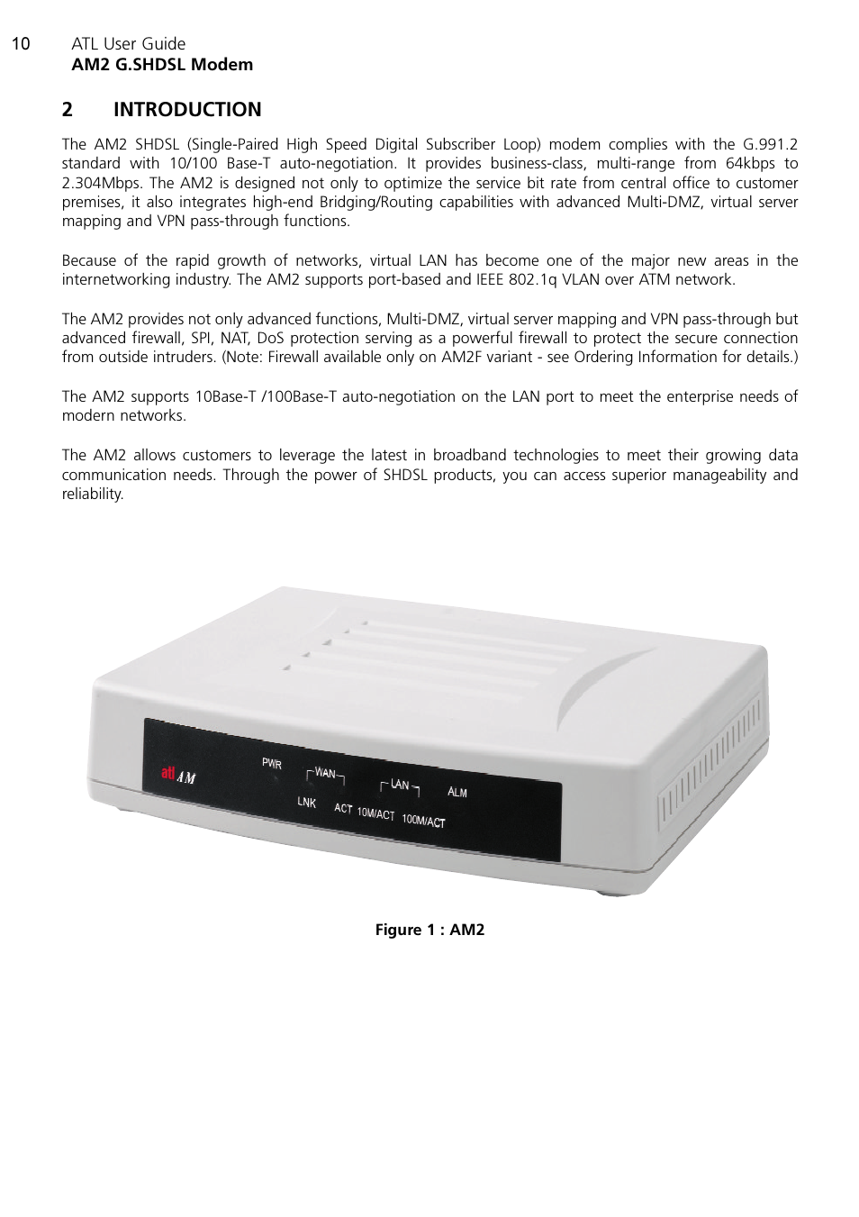 2introduction | ATL Telecom AM2 User Manual | Page 10 / 110