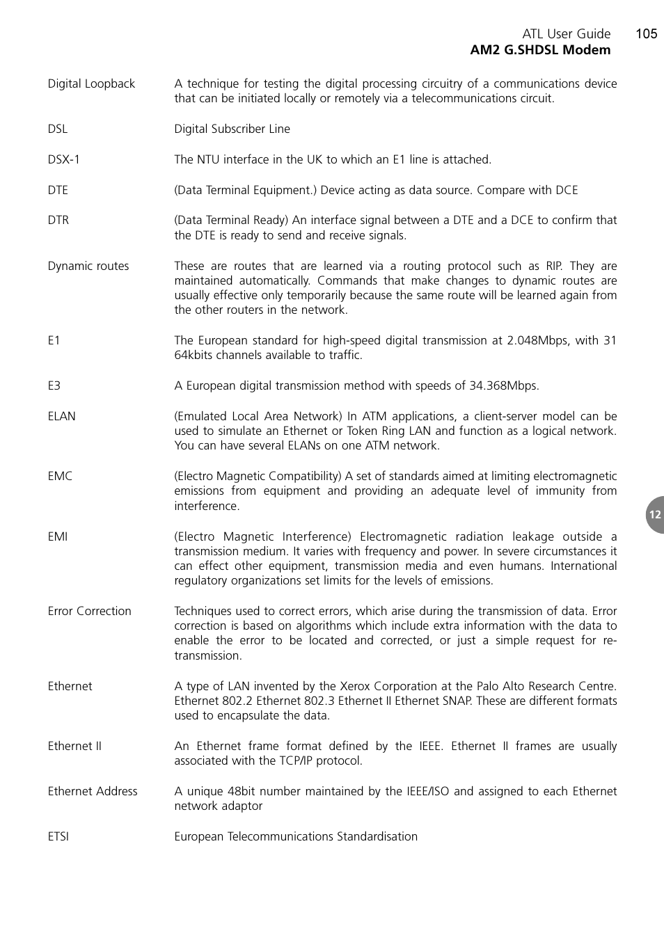 ATL Telecom AM2 User Manual | Page 105 / 110