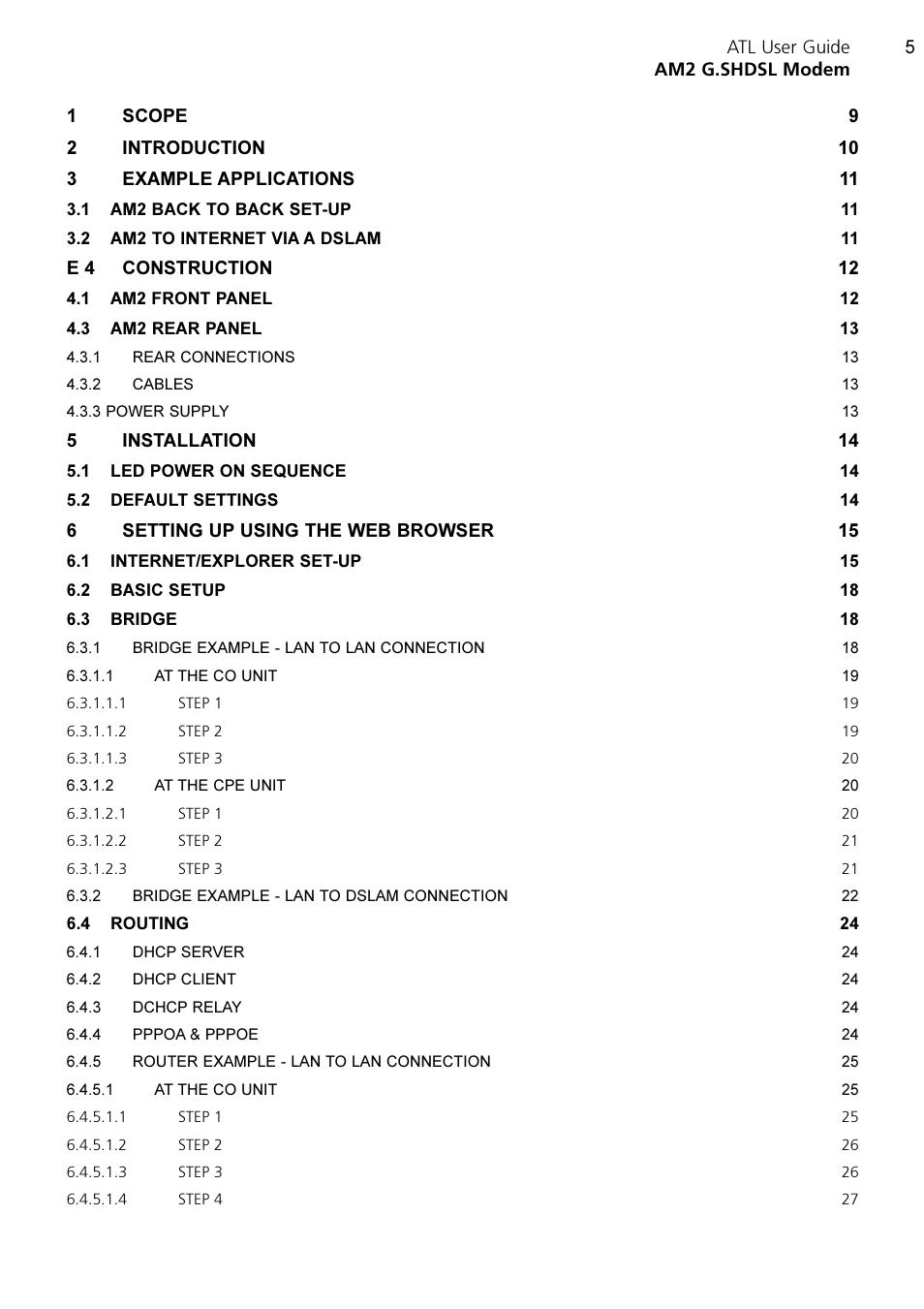 ATL Telecom AM2 User Manual | Page 5 / 110