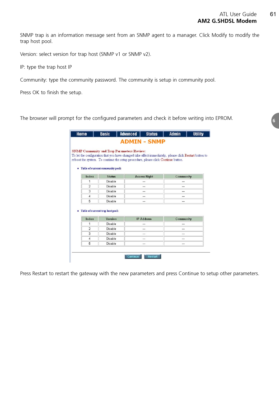 ATL Telecom AM2 User Manual | Page 61 / 110