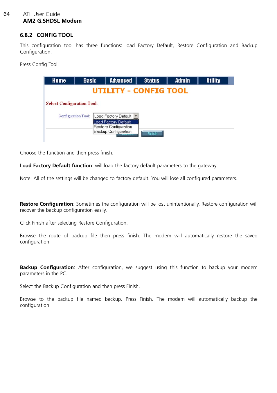 ATL Telecom AM2 User Manual | Page 64 / 110