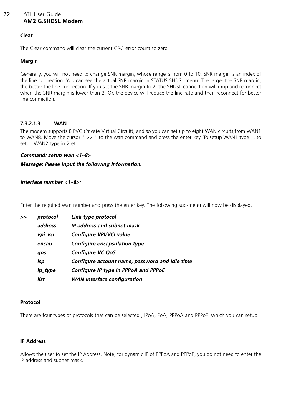 ATL Telecom AM2 User Manual | Page 72 / 110